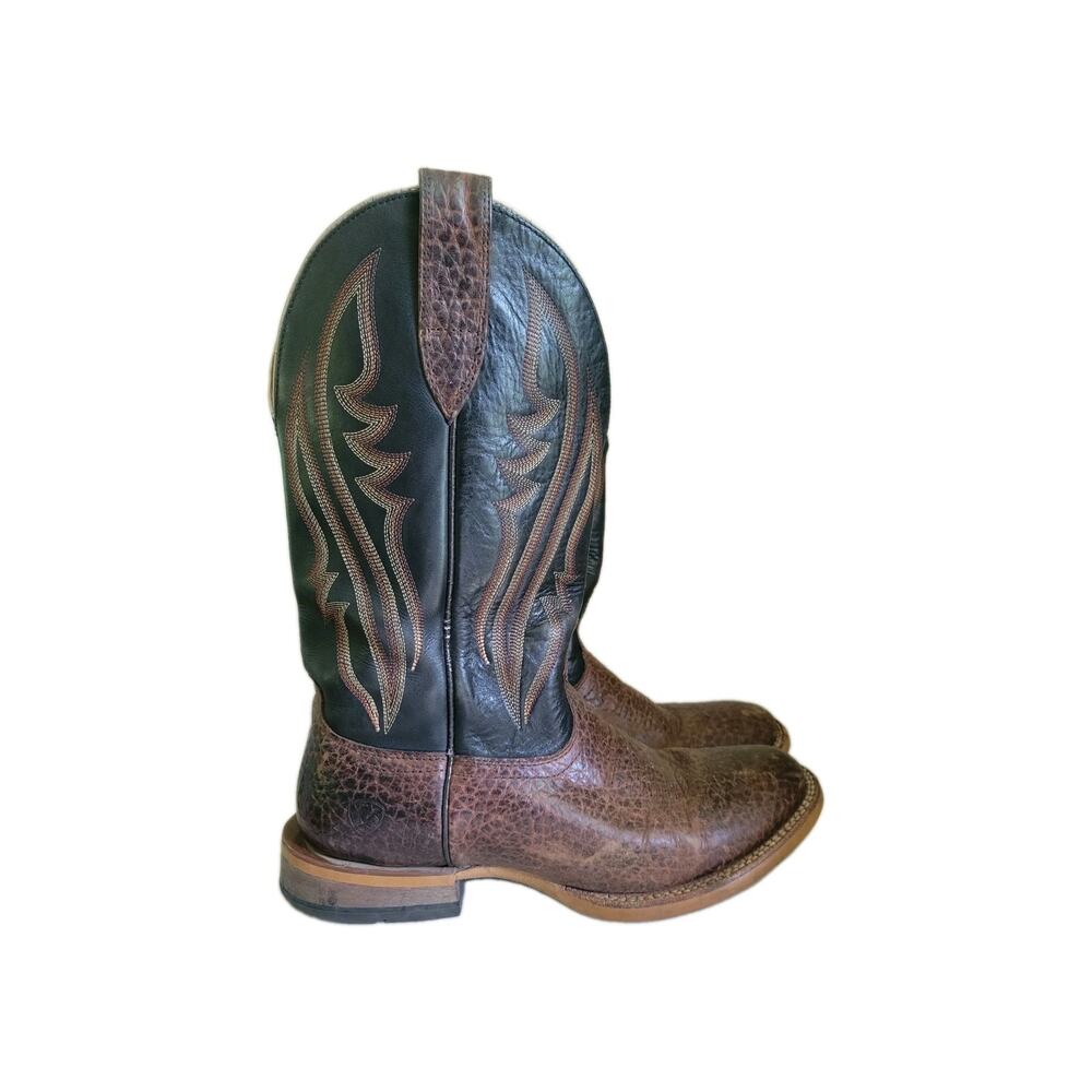 Ariat Match Up Boot Pebbled Brown/Deputy Black Size 9.5 Style 10023157 Round Toe